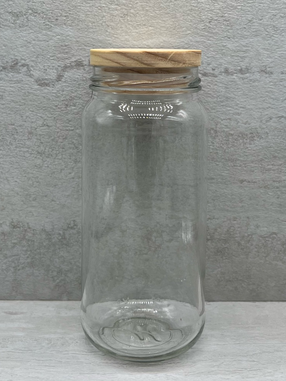 🎉 $5 Glass Storage Jar with Wooden Lid